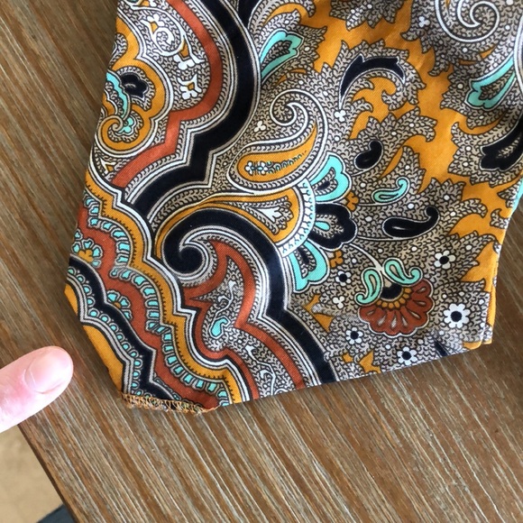 J Crew Collection 100% Silk Jules Gold Paisley Dress With Pockets Womens Size 6 - Picture 14 of 15